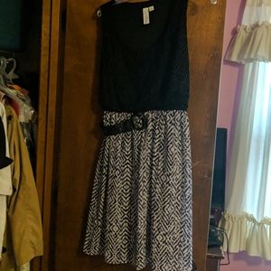 Black and purple dress